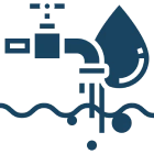 Water tap with droplet icon