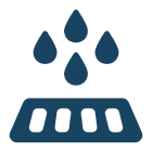 Raindrops over a drain icon