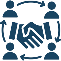 Partnership and communication symbol