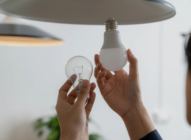 Switching to energy-efficient LED bulb